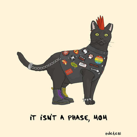 Punk Cat | Giclee Fine Art Print - Detezi Designs - 