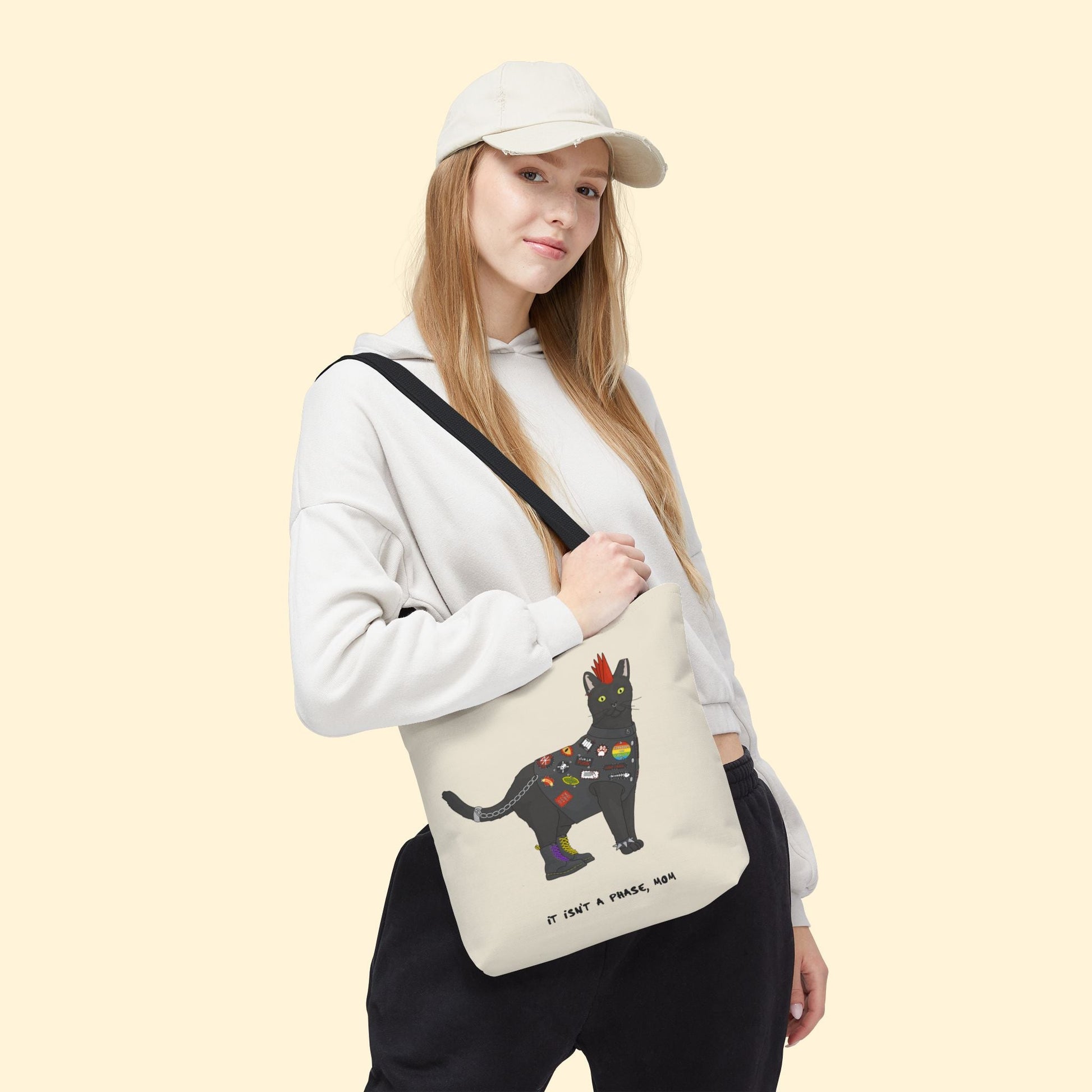 Punk Cat | Tote Bag - Detezi Designs-15212956936072918686