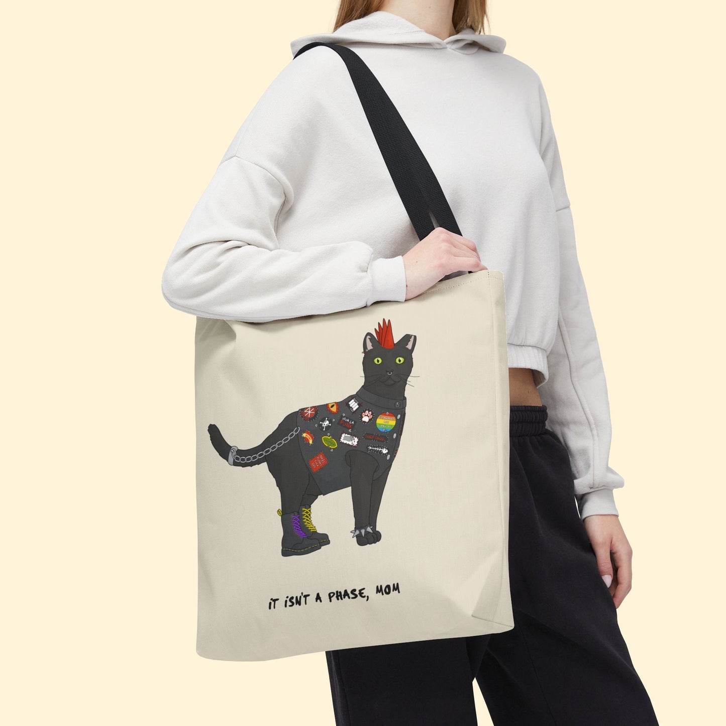 Punk Cat | Tote Bag - Detezi Designs-15212956936072918686
