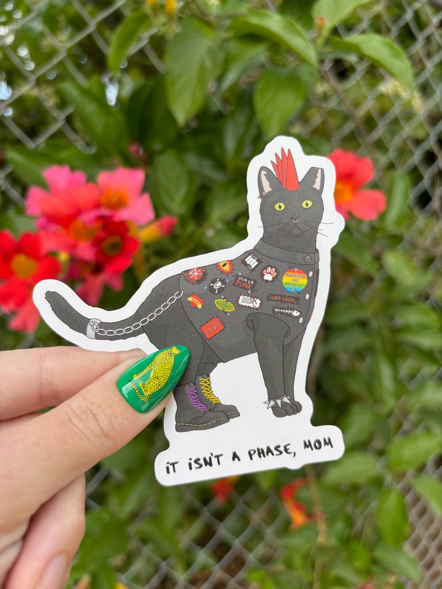 Punk Cat | Vinyl Sticker - Detezi Designs - 