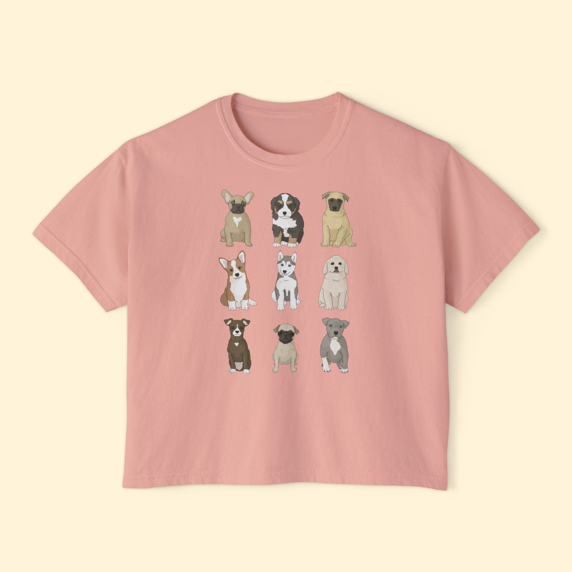 Puppy Party | Comfort Colors Boxy Tee - Detezi Designs - 15666036124737623952