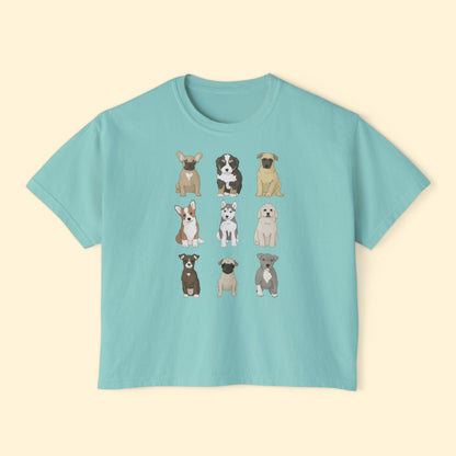 Puppy Party | Comfort Colors Boxy Tee - Detezi Designs - 21655088747141675224