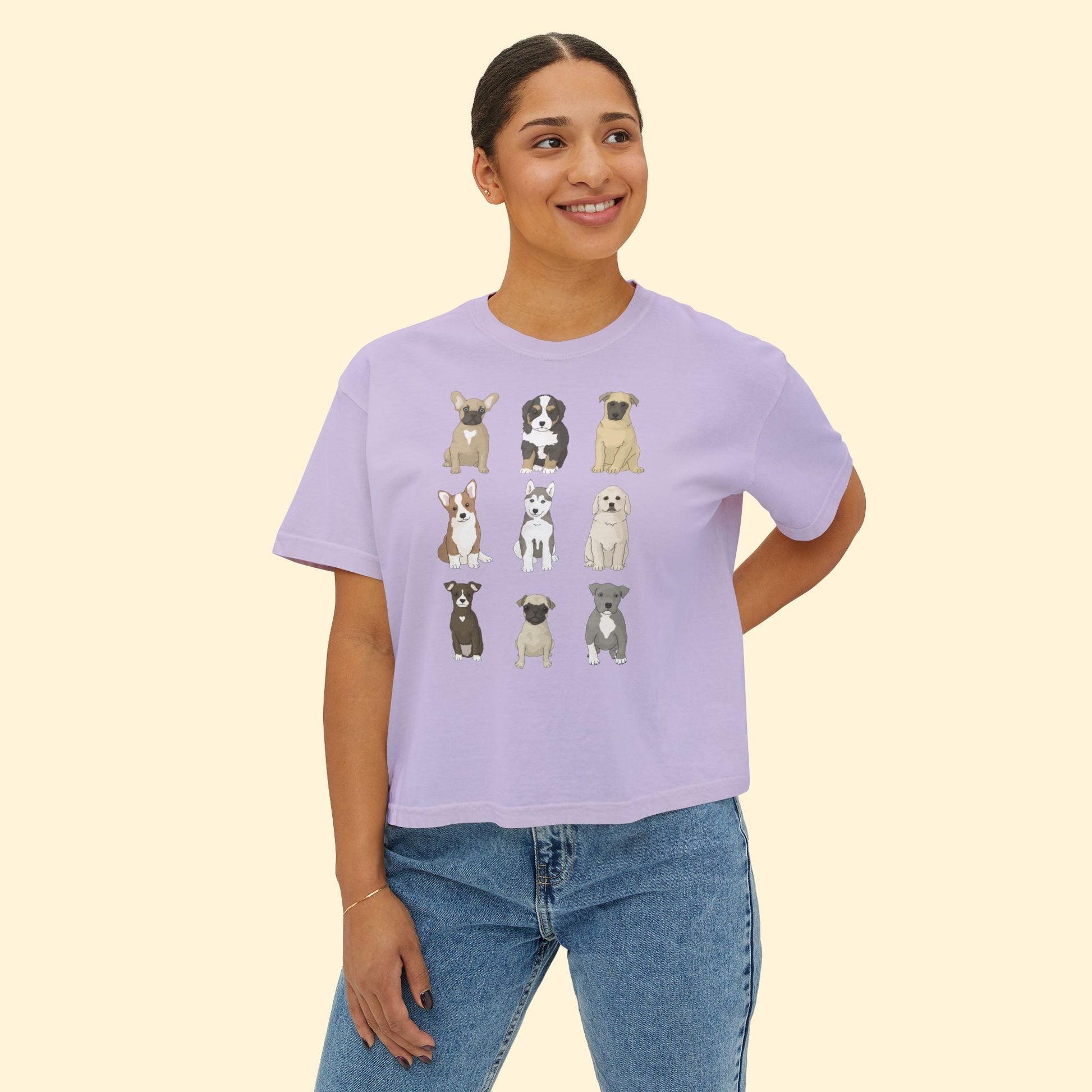 Puppy Party | Comfort Colors Boxy Tee - Detezi Designs - 21655088747141675224