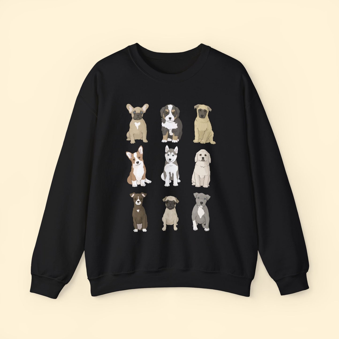 Puppy Party | Crewneck Sweatshirt - Detezi Designs - 31536891836166676660
