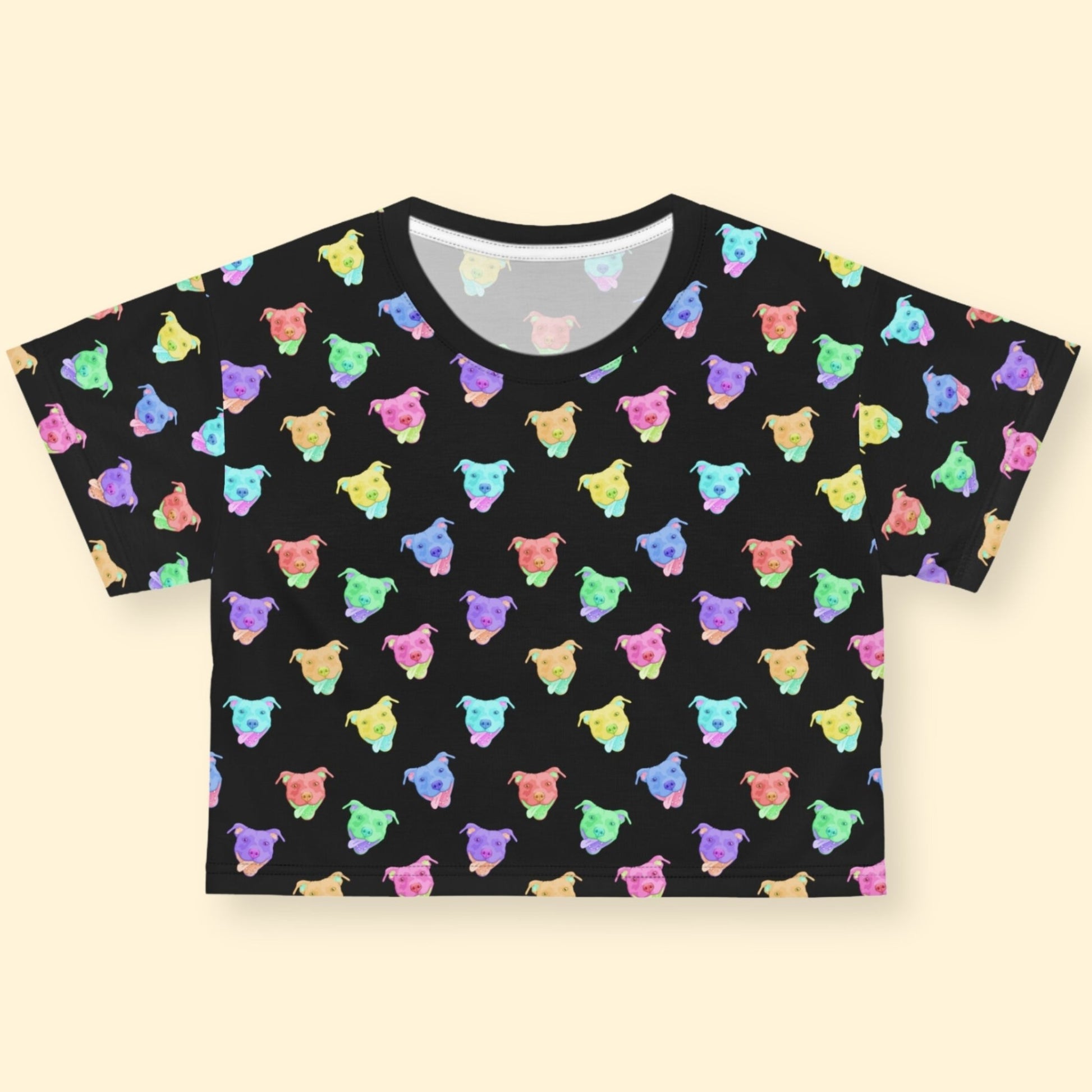 Rainbow Pitties | Crop Tee - Detezi Designs - 45961796674810265802