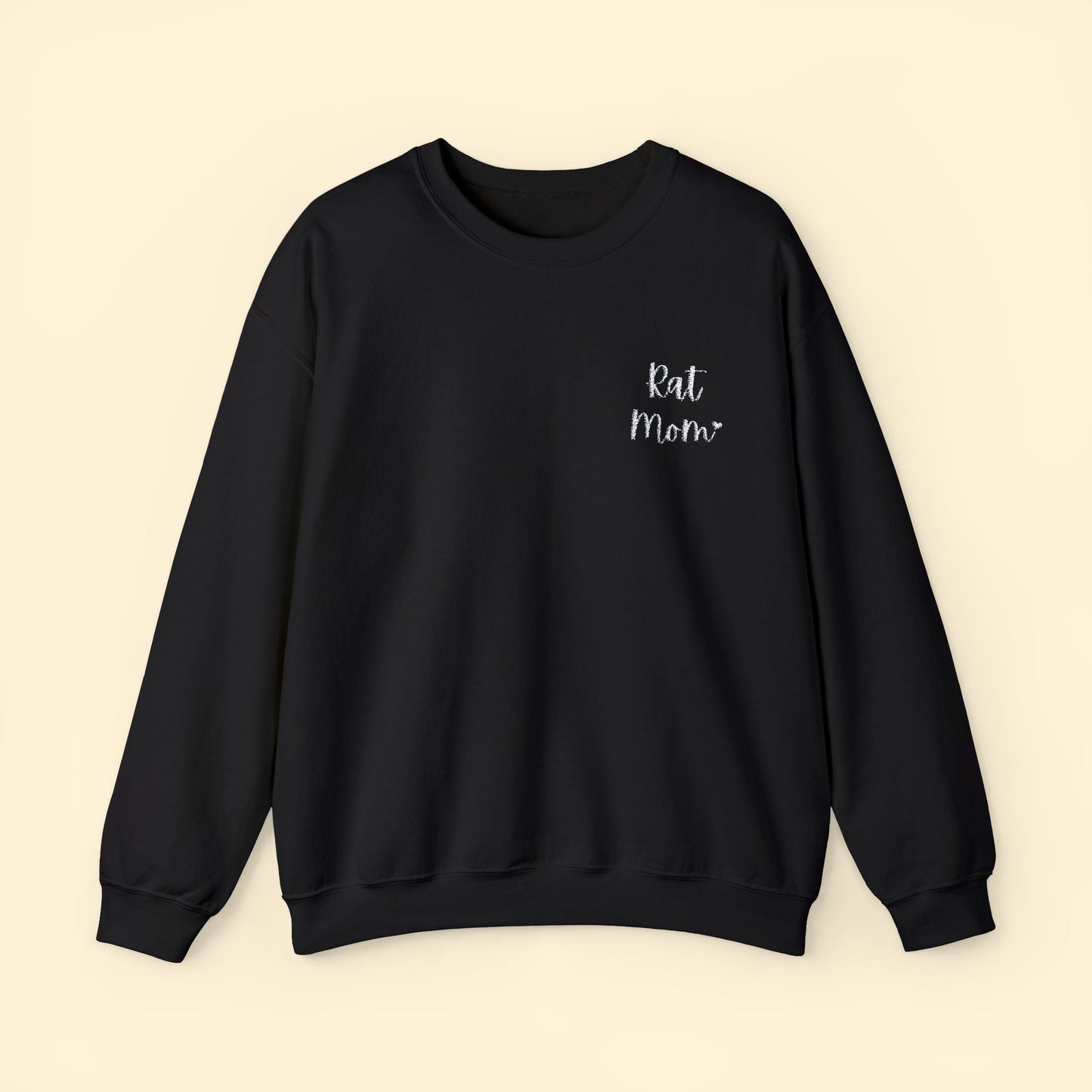 Rat Mom | Embroidered | Unisex Crewneck Sweatshirt - Detezi Designs - 17290253255257438951