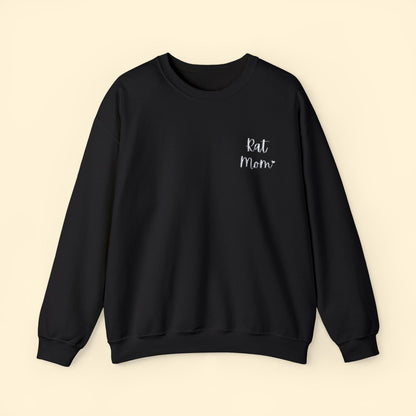 Rat Mom | Embroidered | Unisex Crewneck Sweatshirt - Detezi Designs - 17290253255257438951