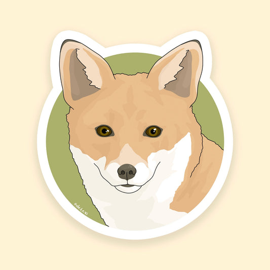 Red Fox | 3" Vinyl Sticker - Detezi Designs - 