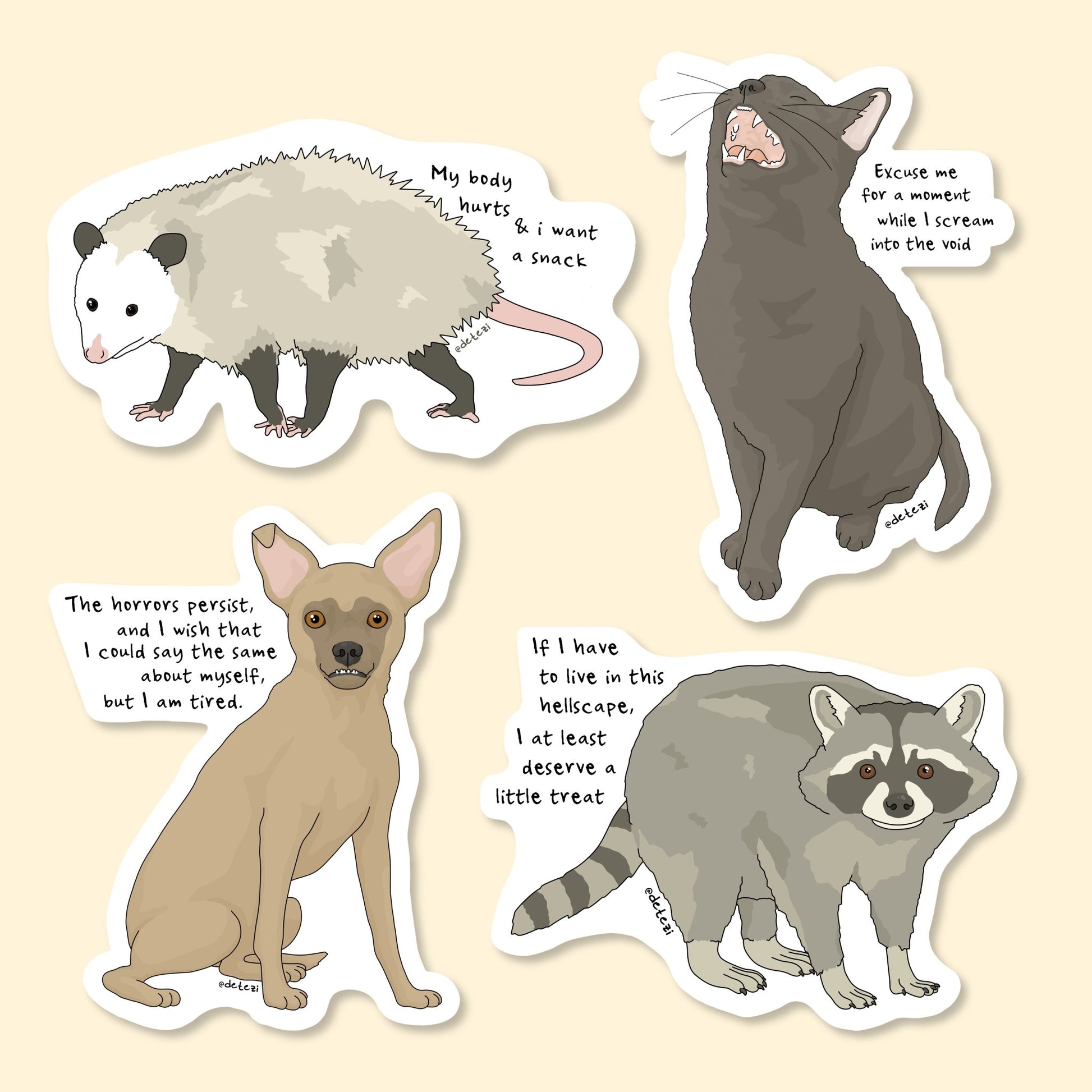 Relatable Animals | Sticker Pack - Detezi Designs-