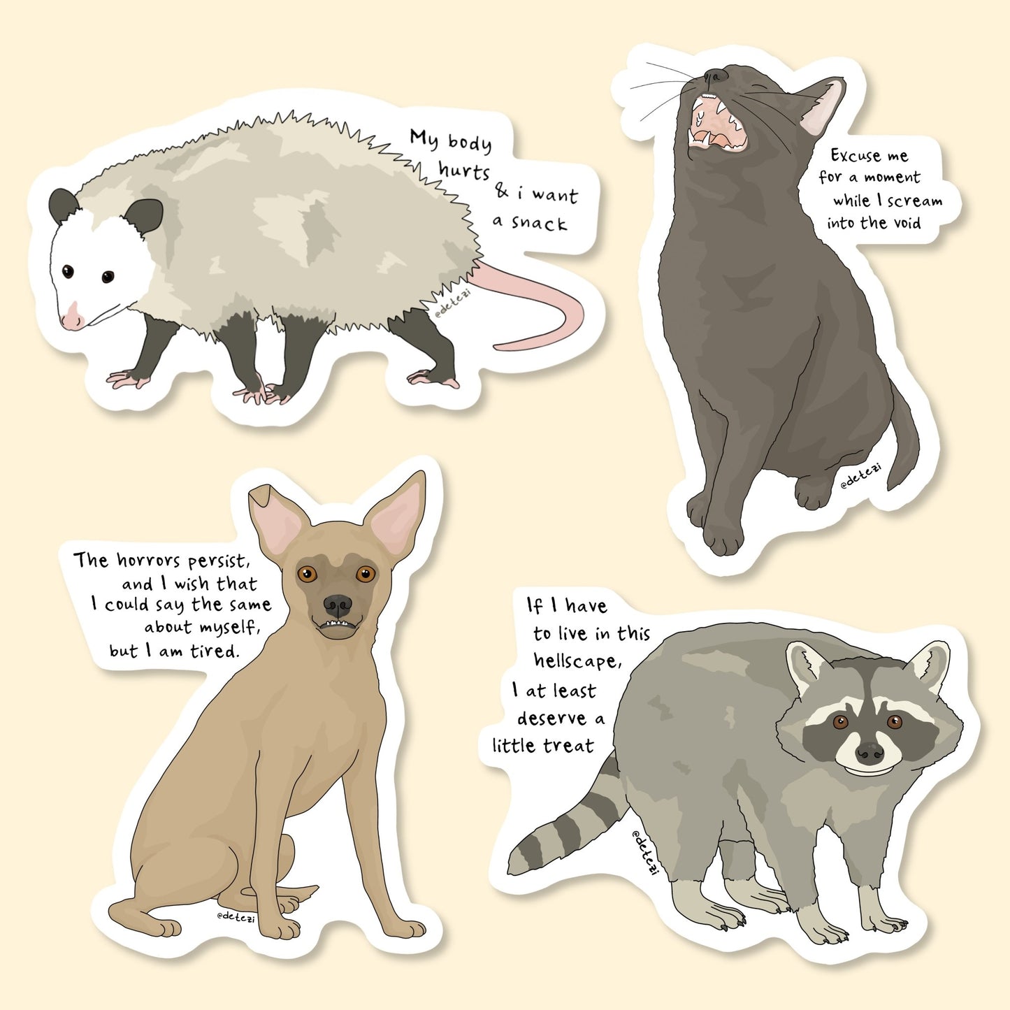 Relatable Animals | Sticker Pack - Detezi Designs-