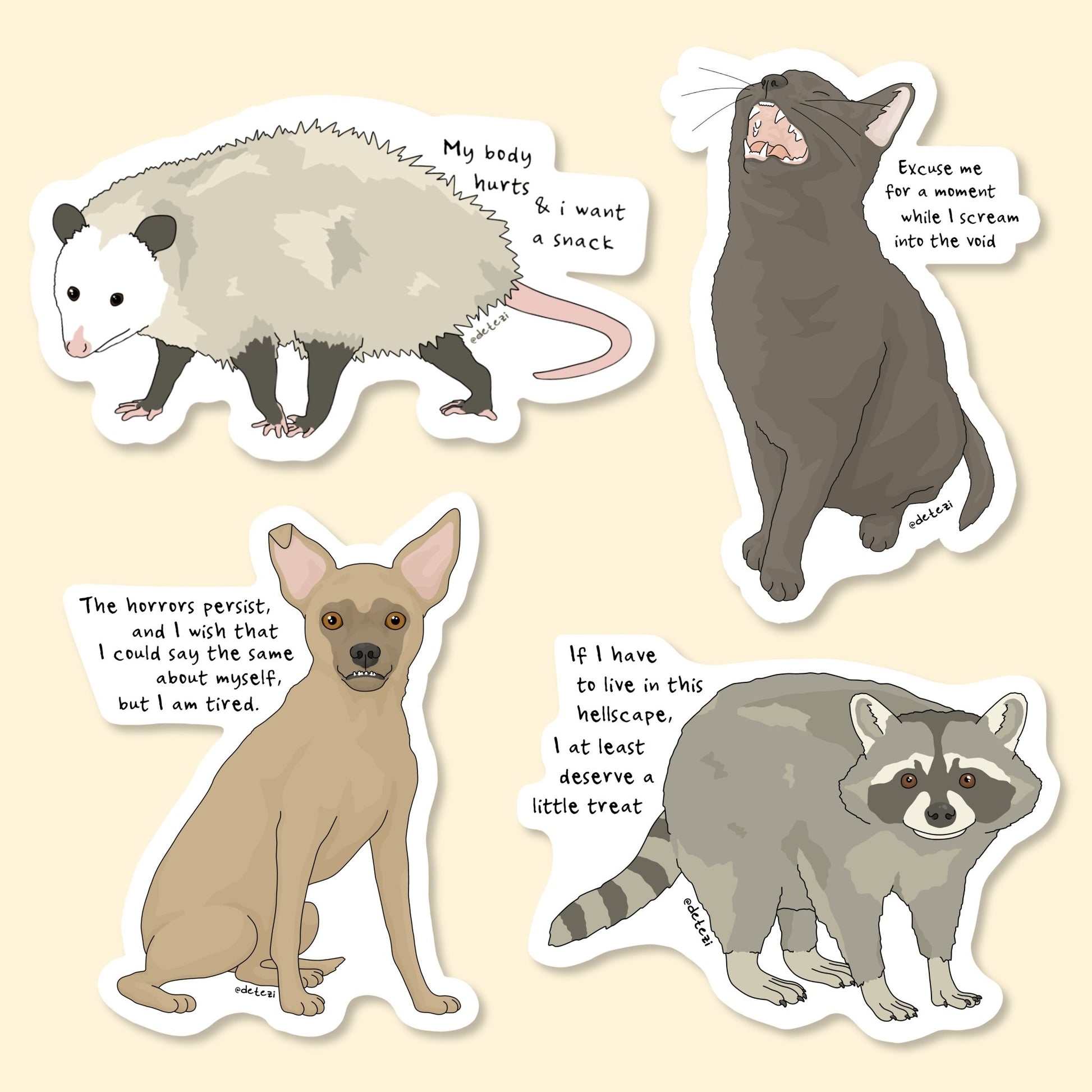 Relatable Animals | Sticker Pack - Detezi Designs-