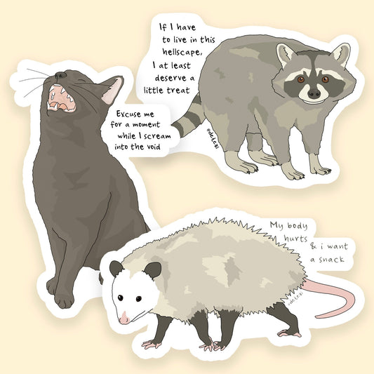 Relatable Animals | Sticker Pack | PRE - ORDER - Detezi Designs - 