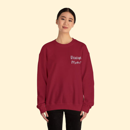 Rescue Mom | Embroidered | Unisex Crewneck Sweatshirt - Detezi Designs - 21070901700044240765