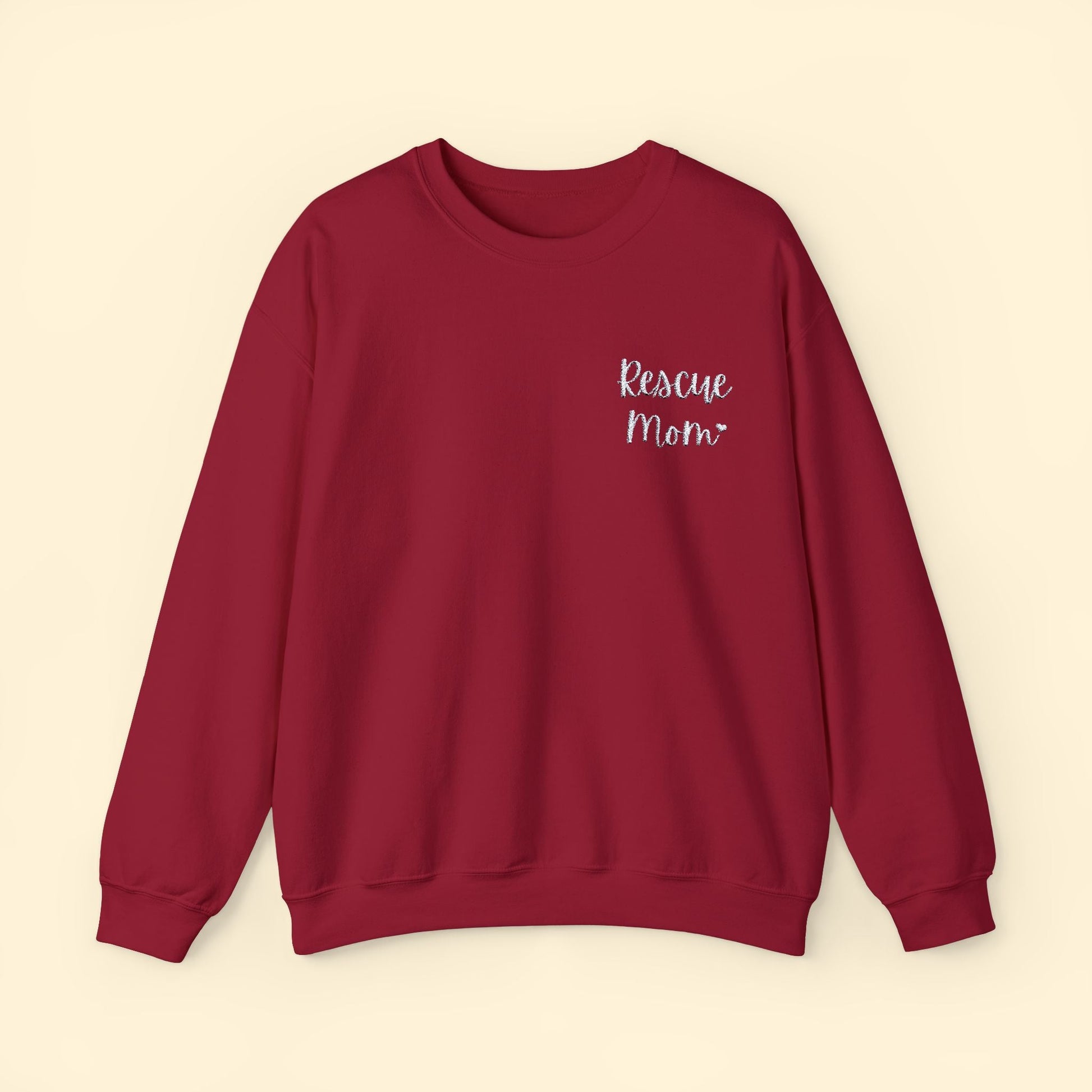 Rescue Mom | Embroidered | Unisex Crewneck Sweatshirt - Detezi Designs - 21070901700044240765