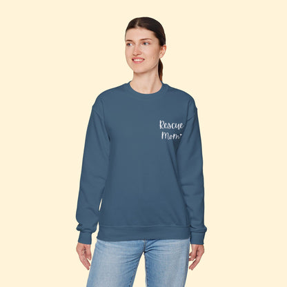 Rescue Mom | Embroidered | Unisex Crewneck Sweatshirt - Detezi Designs - 21070901700044240765