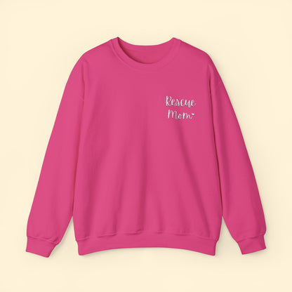 Rescue Mom | Embroidered | Unisex Crewneck Sweatshirt - Detezi Designs - 78492610167053447775