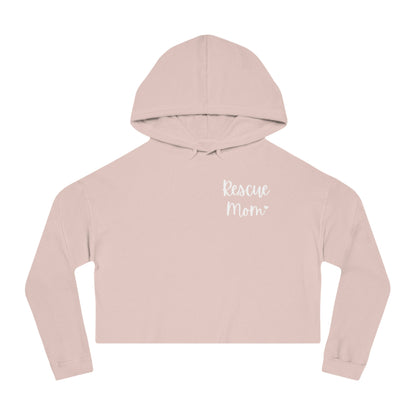 Rescue Mom | Pocket Print | Cropped Hooded Sweatshirt - Detezi Designs - 23442411252898743426