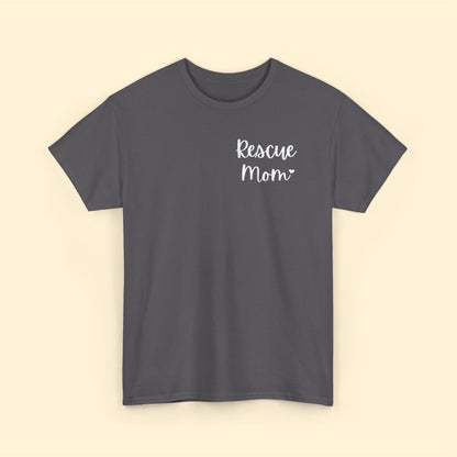 Rescue Mom | Pocket Print | Unisex T-shirt - Detezi Designs-32104538639766391182