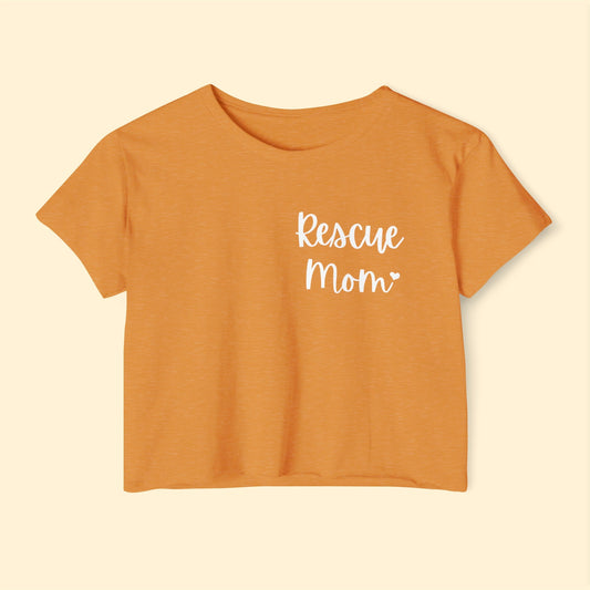 Rescue Mom | Pocket Print | Women's Festival Crop Top - Detezi Designs-23907676580836766841