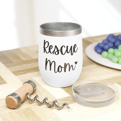 Rescue Mom | Wine Tumbler - Detezi Designs-16007010381799072881