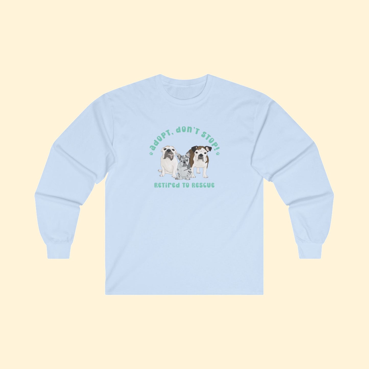 Retired to Rescue | FUNDRAISER | Long Sleeve Tee - Detezi Designs - 13193345131511424161