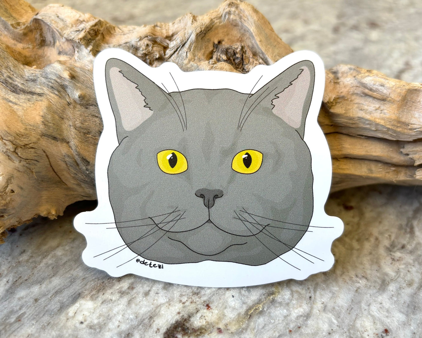 Russian Blue | 3" Vinyl Sticker - Detezi Designs - 