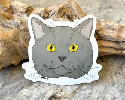Russian Blue | 3" Vinyl Sticker - Detezi Designs - 