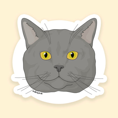 Russian Blue | 3" Vinyl Sticker - Detezi Designs - 