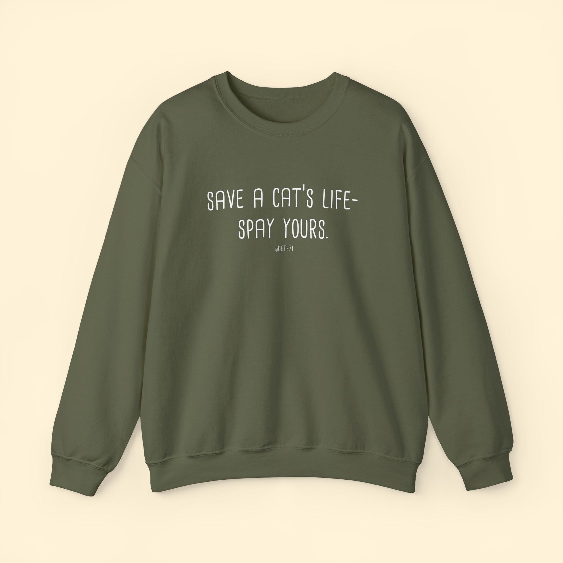 Save a Cat's Life | Crewneck Sweatshirt - Detezi Designs - 31018268821570455714