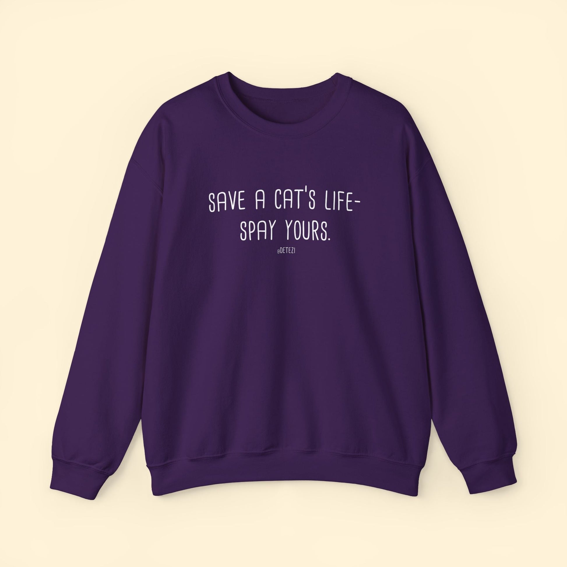 Save a Cat's Life | Crewneck Sweatshirt - Detezi Designs - 33363330197905173743