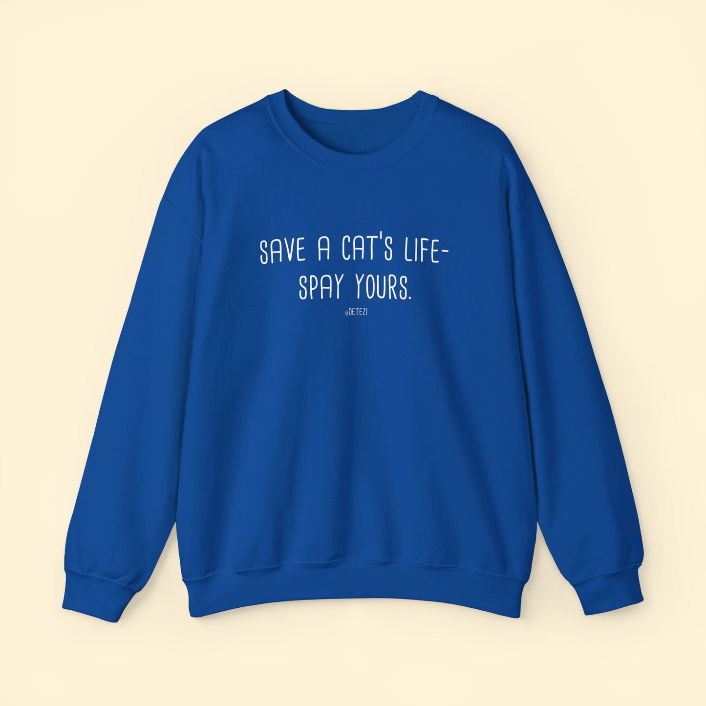Save a Cat's Life | Crewneck Sweatshirt - Detezi Designs - 57458885631723325458
