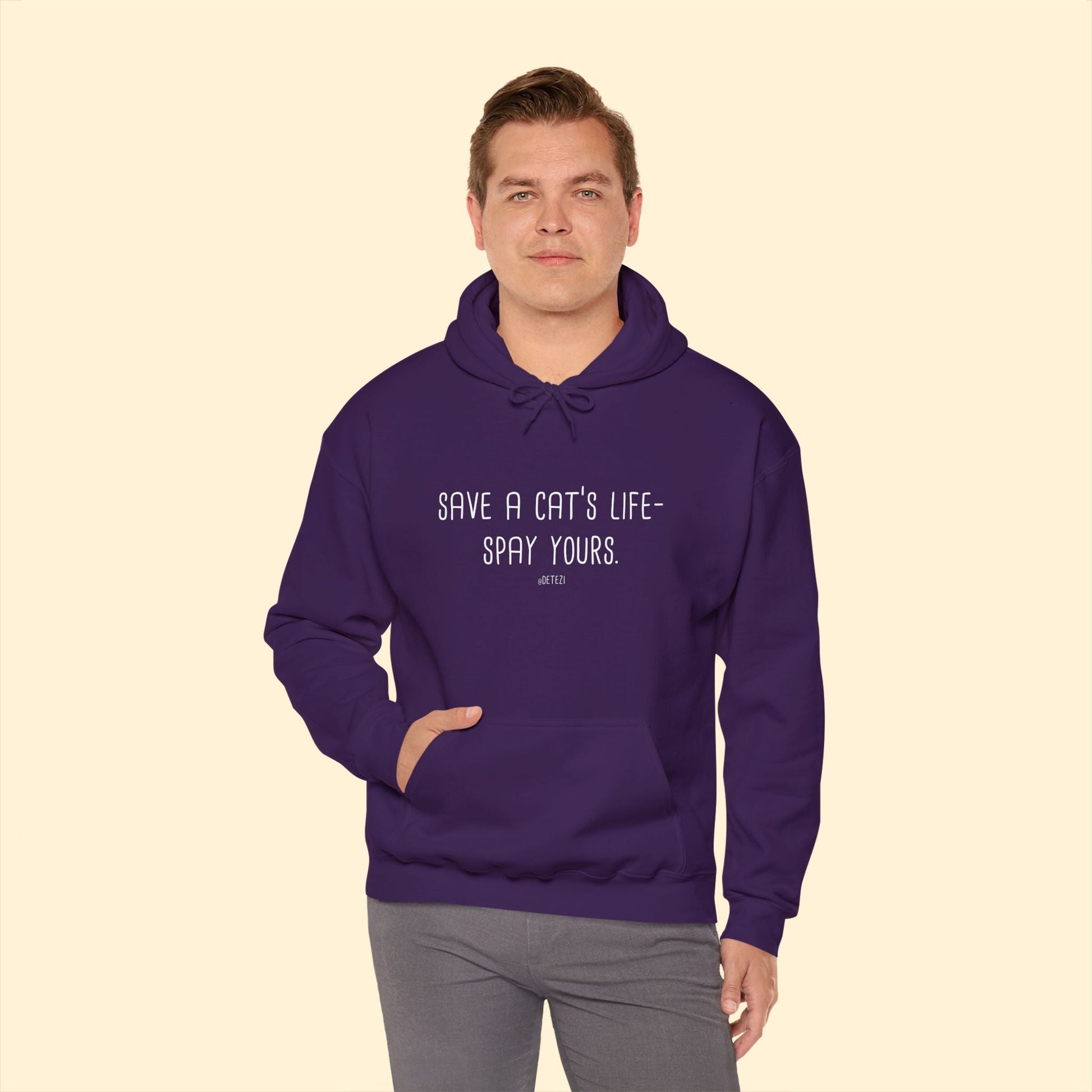 Save a Cat's Life | Hooded Sweatshirt - Detezi Designs - 77611670033467724300