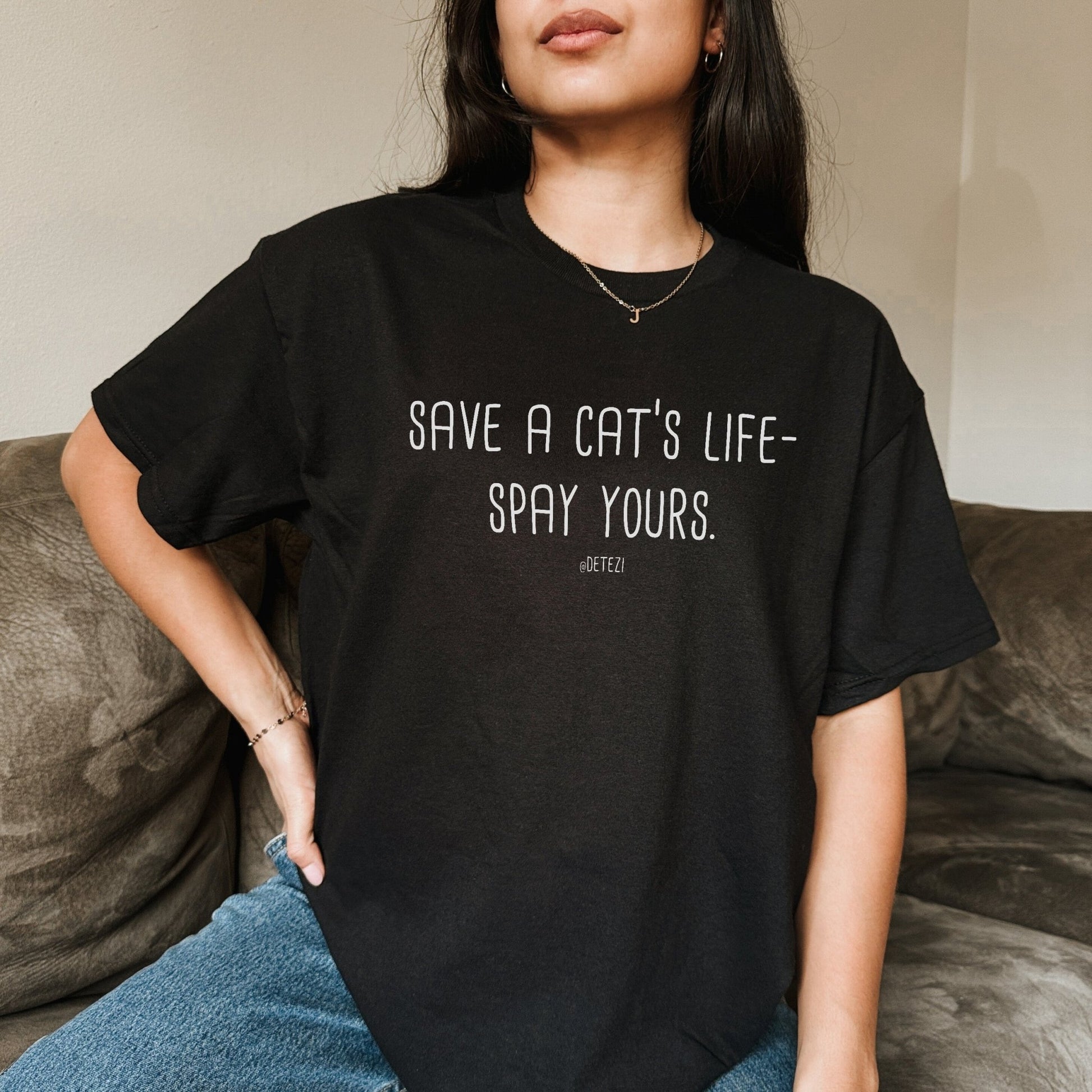 Save a Cat's Life | Unisex T-shirt - Detezi Designs - 18050566481660193575