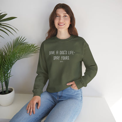Save a Dog's Life | Crewneck Sweatshirt - Detezi Designs - 26462029965819837972