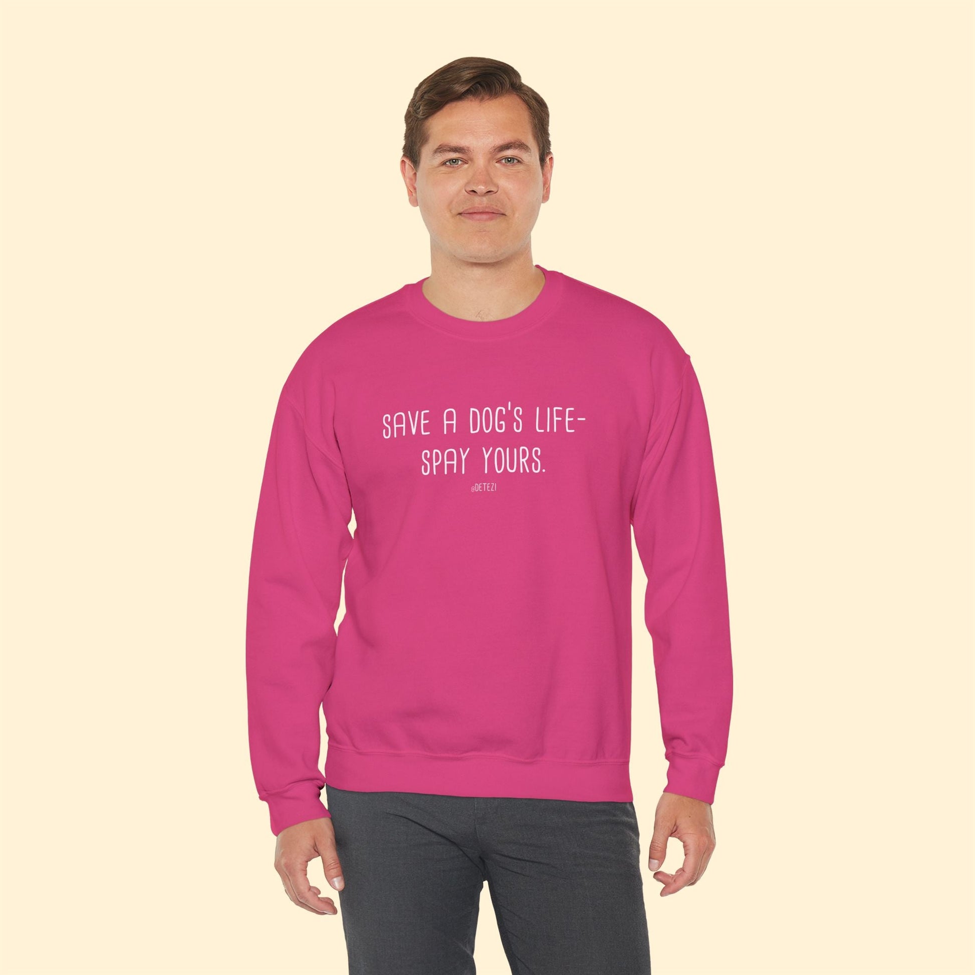 Save a Dog's Life | Crewneck Sweatshirt - Detezi Designs - 26462029965819837972