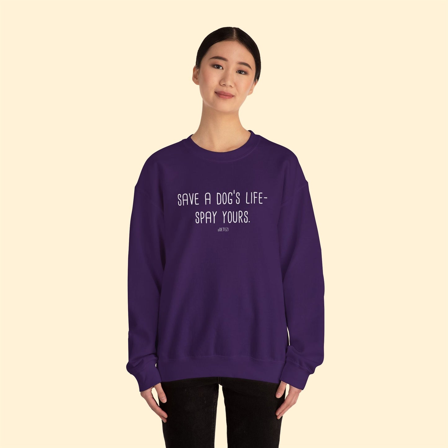 Save a Dog's Life | Crewneck Sweatshirt - Detezi Designs - 26462029965819837972