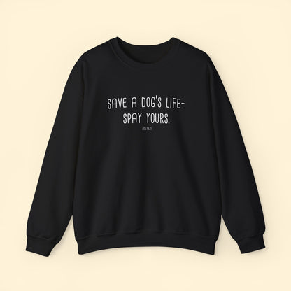 Save a Dog's Life | Crewneck Sweatshirt - Detezi Designs - 60078389891973546934
