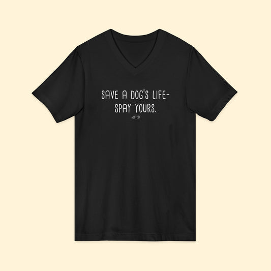 Save a Dog's Life | Unisex V - Neck Tee - Detezi Designs - 11109252394199979229