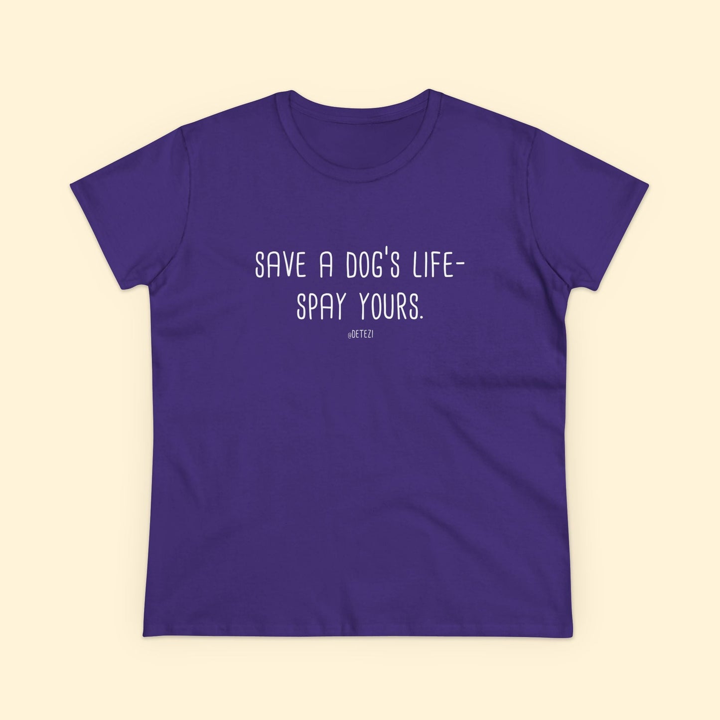 Save a Dog's Life | Women's Midweight Cotton Tee - Detezi Designs - 19647965938586650636