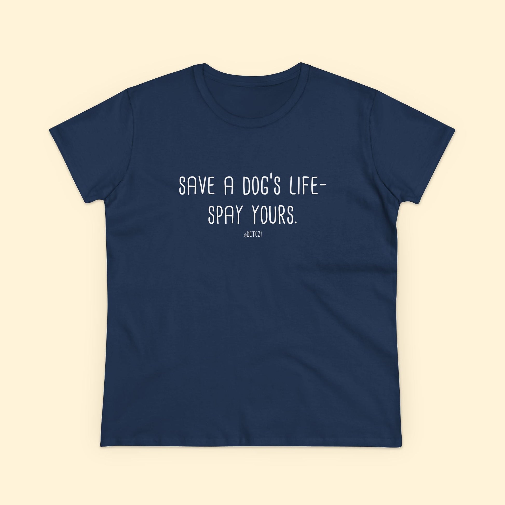 Save a Dog's Life | Women's Midweight Cotton Tee - Detezi Designs - 25216446281524927355