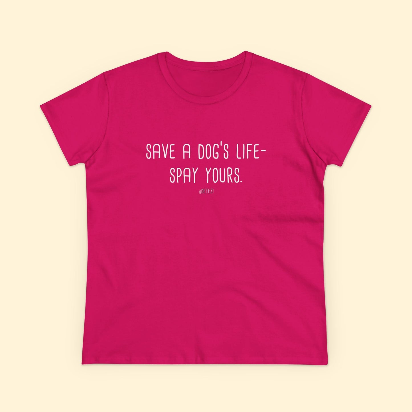Save a Dog's Life | Women's Midweight Cotton Tee - Detezi Designs - 28525973371124874342