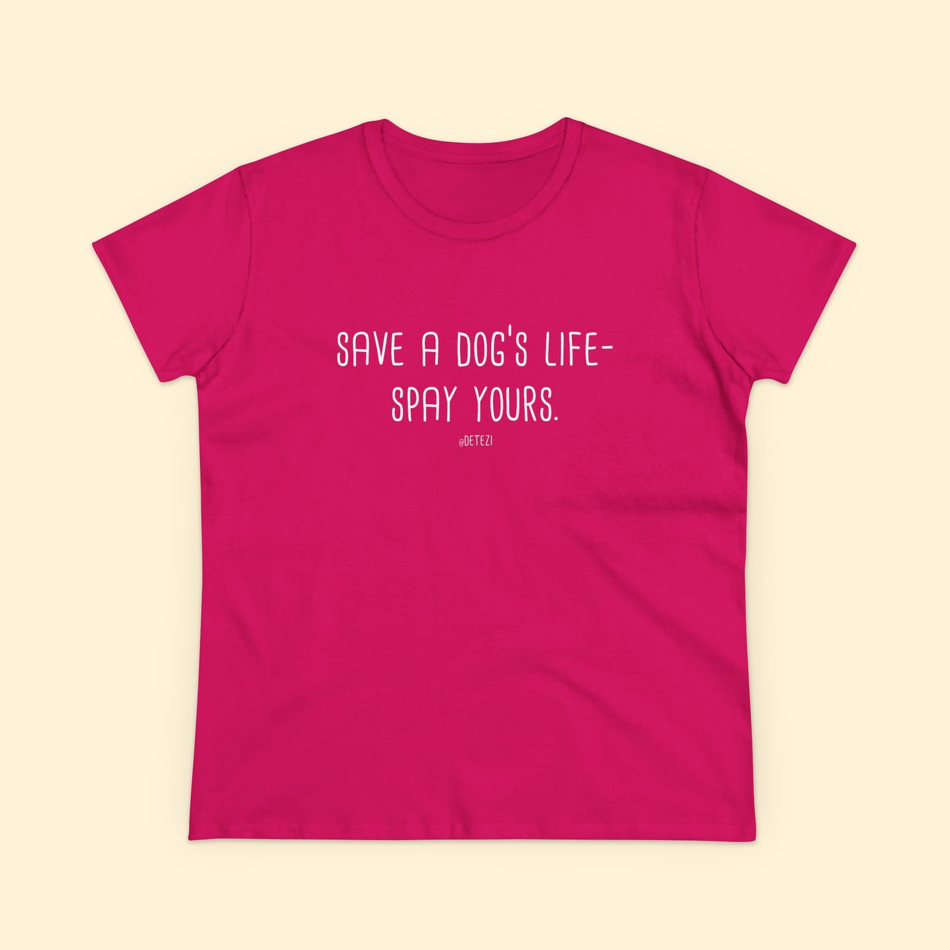 Save a Dog's Life | Women's Midweight Cotton Tee - Detezi Designs - 28525973371124874342