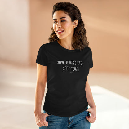 Save a Dog's Life | Women's Midweight Cotton Tee - Detezi Designs - 32677357261886348621