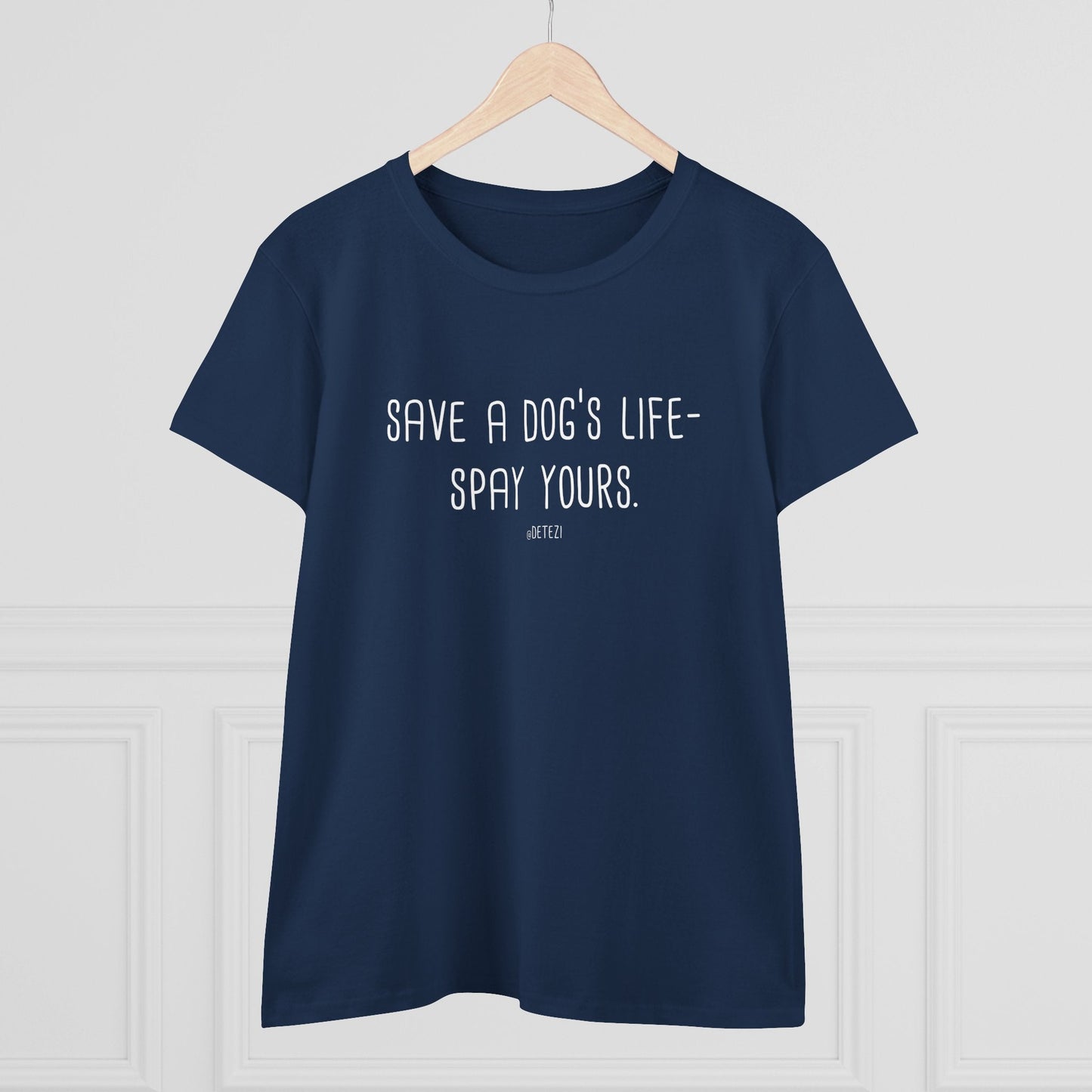 Save a Dog's Life | Women's Midweight Cotton Tee - Detezi Designs - 32677357261886348621