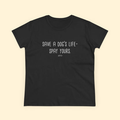 Save a Dog's Life | Women's Midweight Cotton Tee - Detezi Designs - 32677357261886348621