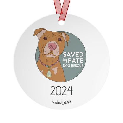 Saved By Fate Dog Rescue | FUNDRAISER | 2024 Holiday Ornament - Detezi Designs - 17126545721697322517