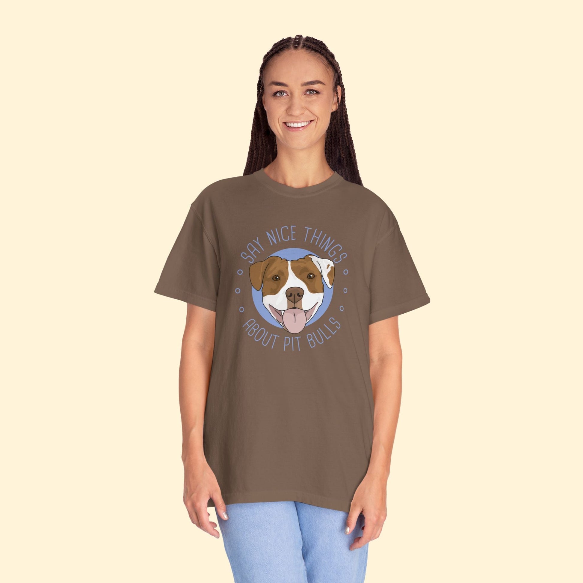 Say Nice Things About Pit Bulls | Comfort Colors Unisex T-shirt - Detezi Designs - 13457830619382644407