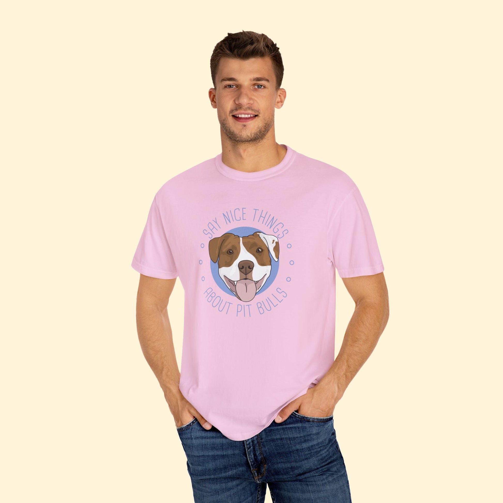 Say Nice Things About Pit Bulls | Comfort Colors Unisex T-shirt - Detezi Designs - 13457830619382644407