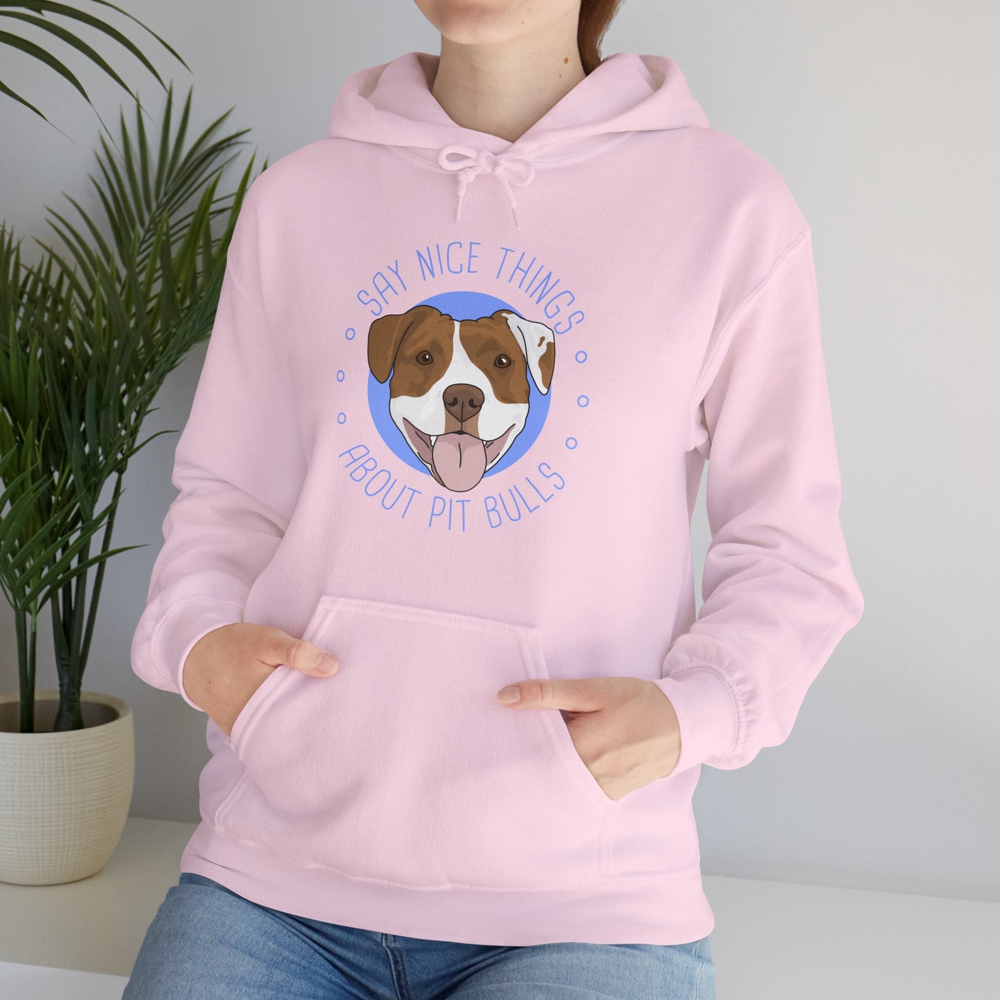 Say Nice Things About Pit Bulls | Hooded Sweatshirt - Detezi Designs - 17819730356052462077