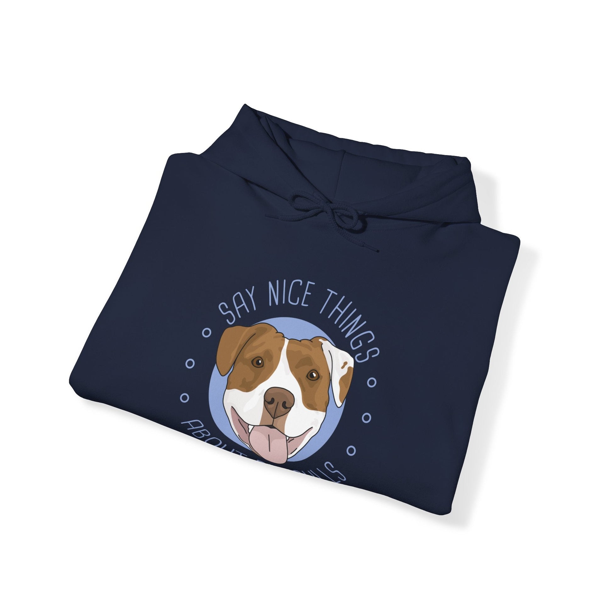 Say Nice Things About Pit Bulls | Hooded Sweatshirt - Detezi Designs-32709539965864487865